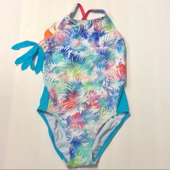 BNWT Girls Escargot One Piece Swimsuit Size 10 - Picture 1 of 7